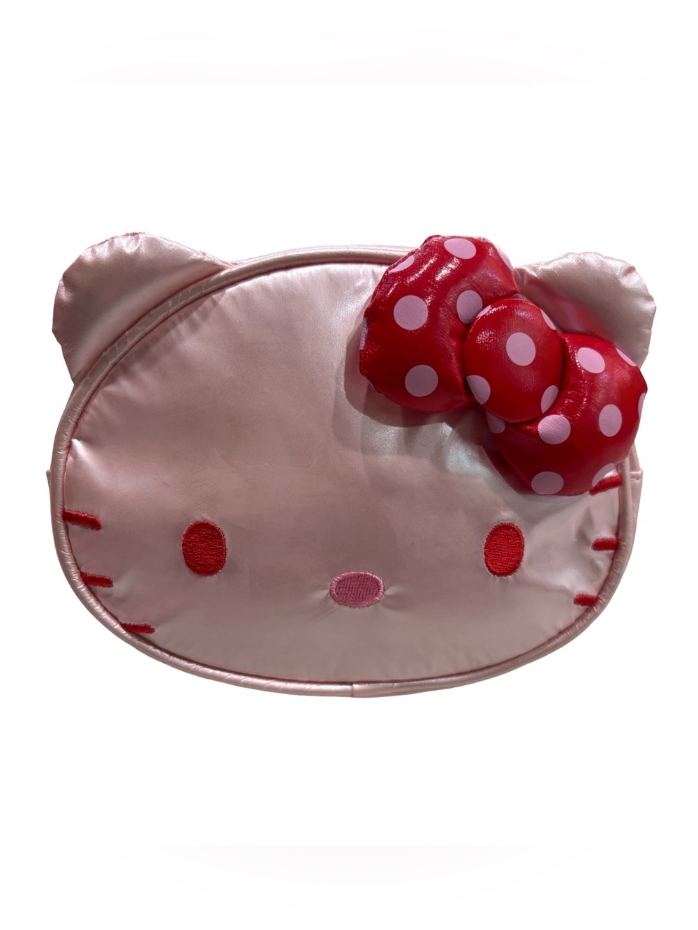 Hello Kitty Pink Cosmetic Bag with Red Polka Dot Bow